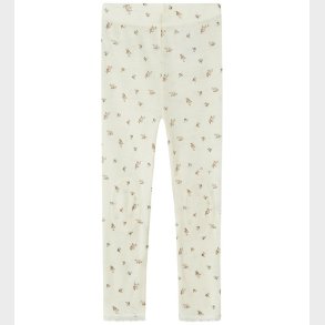 Name It Leggings - Uld - Noos - NmfWang - Snow White/Small flowe