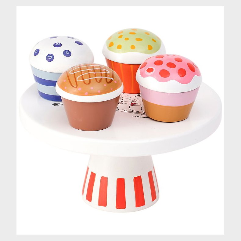 Kids Concept Legemad - Fad m. Kager - Tr� - 16 cm - Tr� m. Mumit