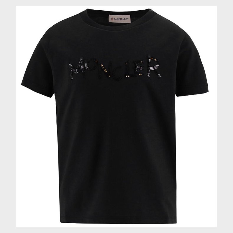 Moncler T-shirt - Sort m. Pailletter