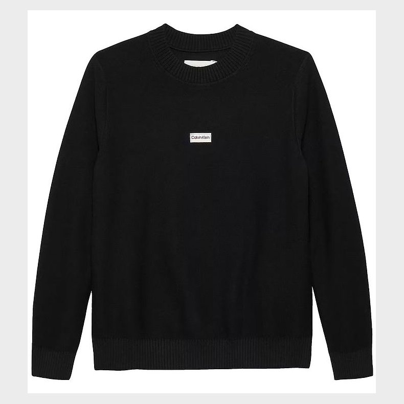 Calvin Klein Bluse - Strik - Logo Label - Ck Black