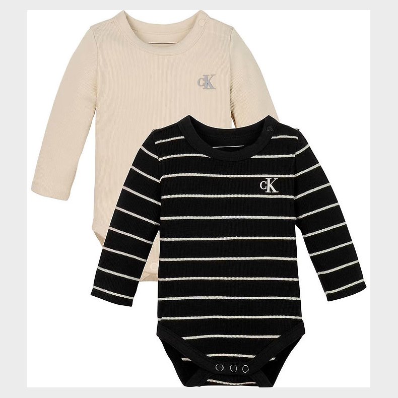 Calvin Klein Body l/ - Rib - 2-Pak - Ck Black/White Cap