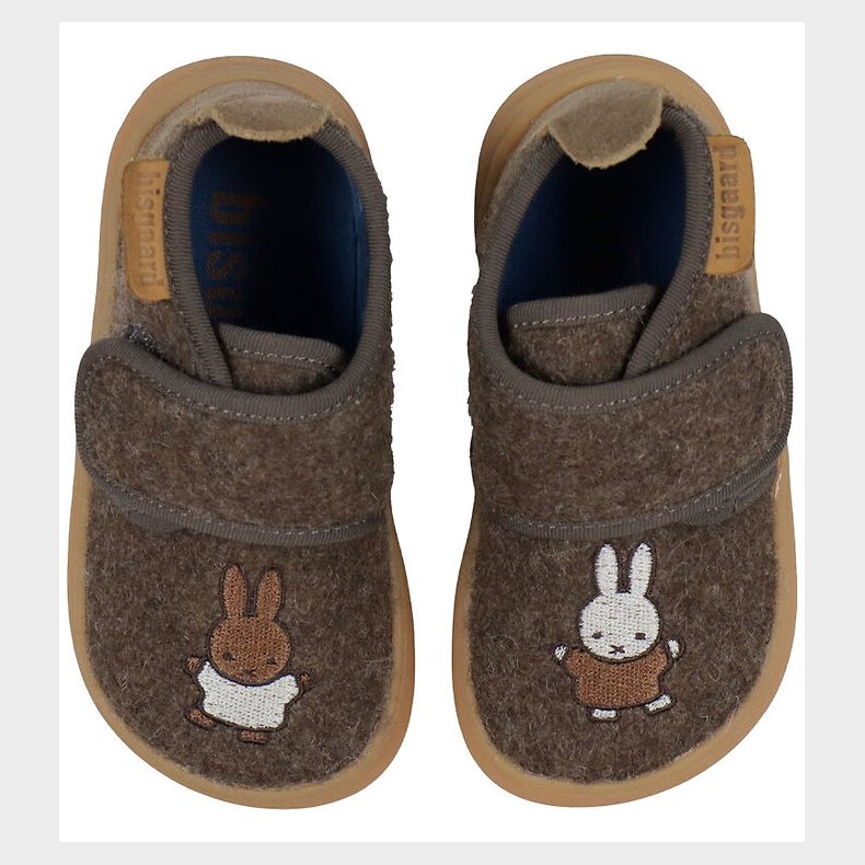 Bisgaard X Miffy Hjemmesko - Uld - Barefoot - Dark Brown