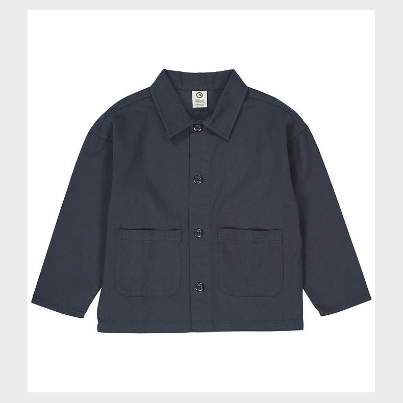 Msli Overshirt - Twill - Night Blue