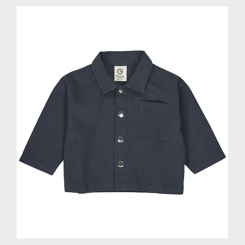 Msli Skjorte - Twill Baby - Night Blue
