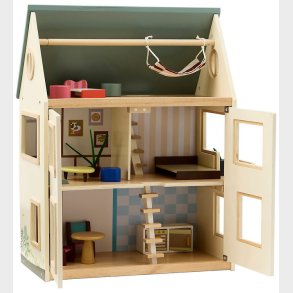 Kids Concept Dukkehus - Aiden - Tr/Multifarve