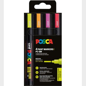 Posca Tuscher - PC-5M - 4 stk. - Neon