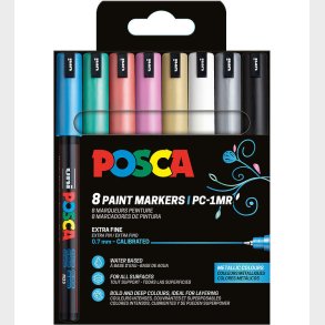Posca Tuscher - PC-1M - 8 stk. - Metallic Farver