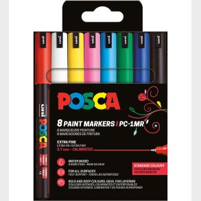 Posca Tuscher - PC-1M - 8 stk. - Multifarvet