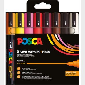 Posca Tuscher - PC-5M - 8 stk. - Multifarvet