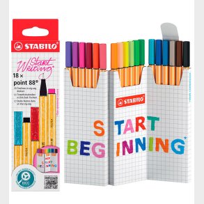 Stabilo Tuscher - Pen 88 - 18 stk - Multifarvet