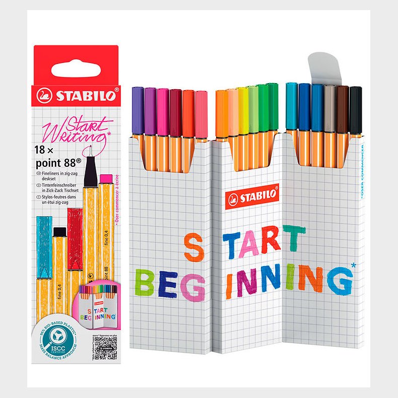 Stabilo Tuscher - Pen 88 - 18 stk - Multifarvet