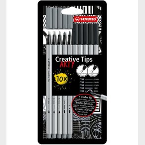 Stabilo Tuscher - Creative Tips Arty - 10 stk - Sort
