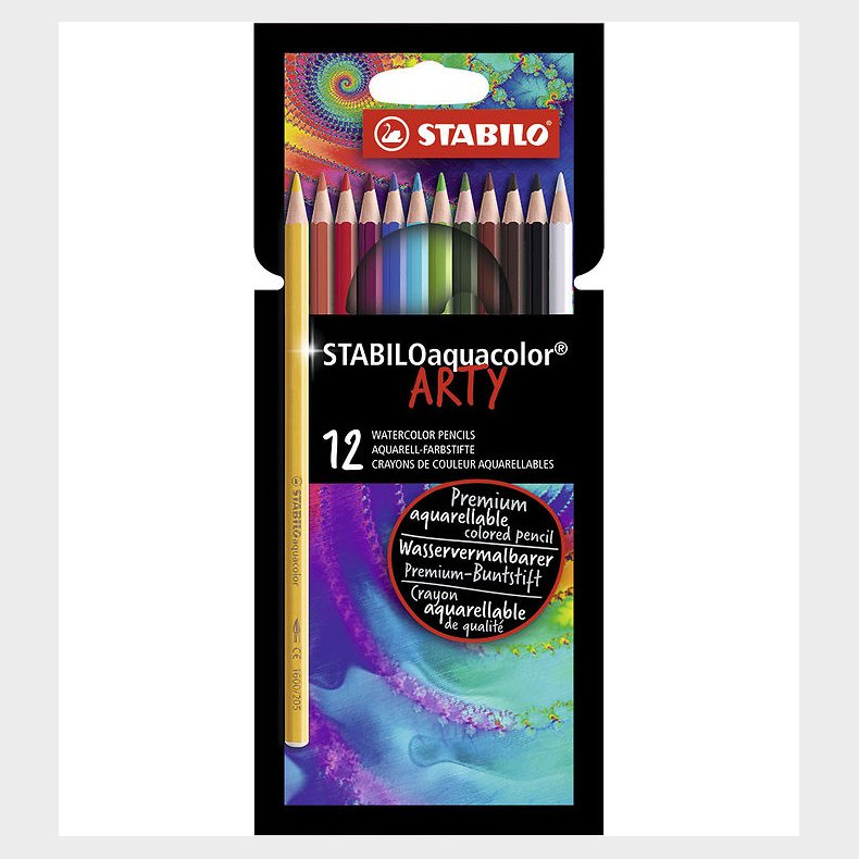 Stabilo Farveblyanter - Aquacolor Arty - 12 stk - Multifarvet
