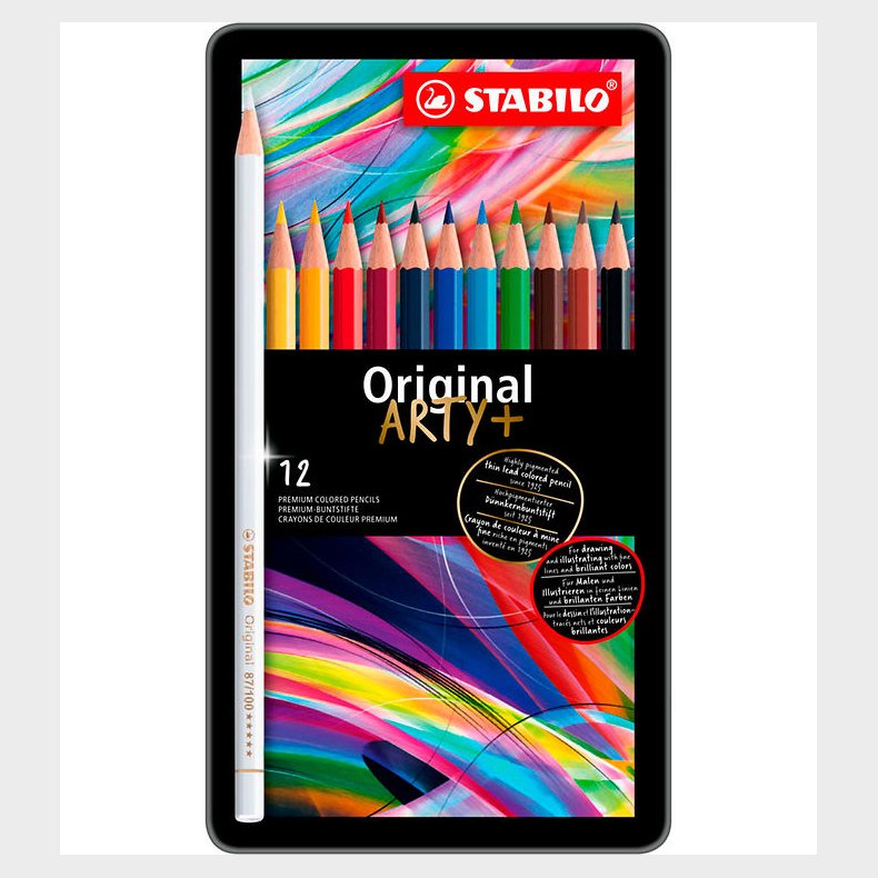 Stabilo Farveblyanter - Original Arty + - 12 stk - Multifarvet