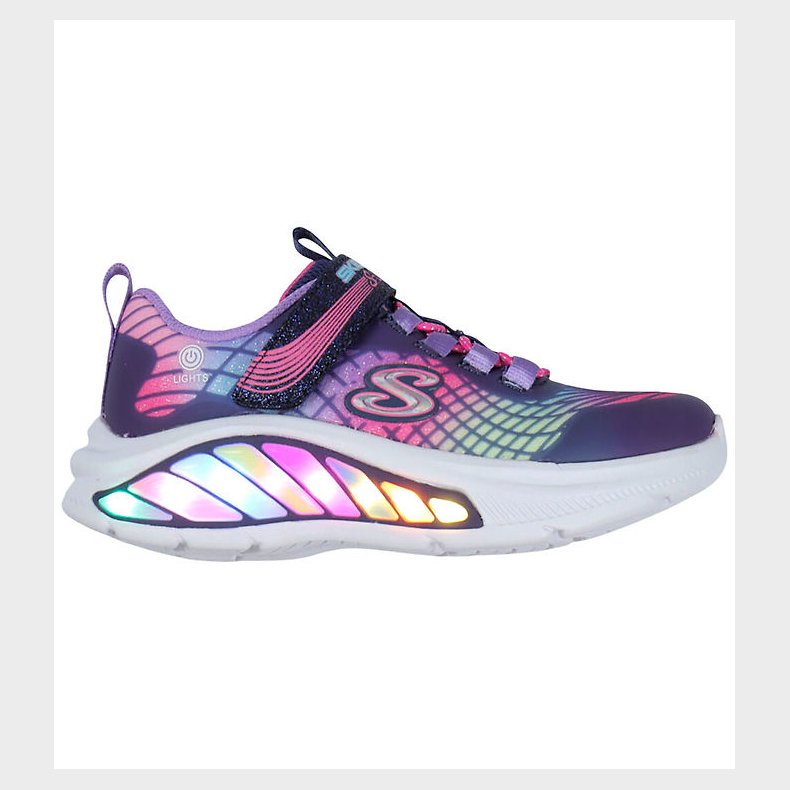 Skechers Sko m. Lys - Rainbow Cruisers - Navy/Multi