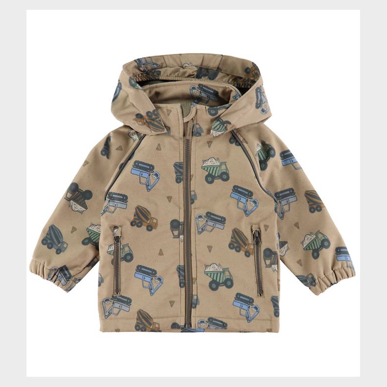 Name It Softshelljakke m. Fleece - NmmAlfa08 - Silver Mink/Truck