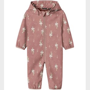 Name It Softshelldragt m. Fleece - NbnAlfa08 - Woodrose/BUNNY