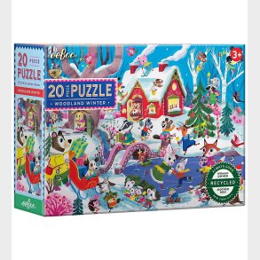 Eeboo Puslespil - 20 Brikker - Woodland Winter
