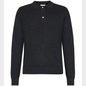 Grunt Bluse - Polo Strik - GrHam - Black Melange