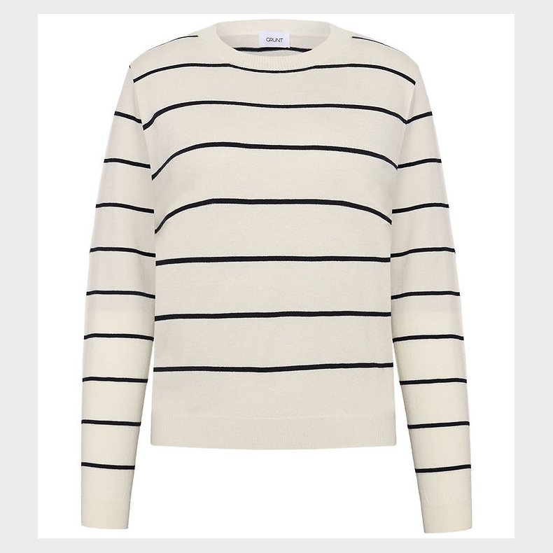 Grunt Bluse - Strik - GrFerro - Off White Stripe