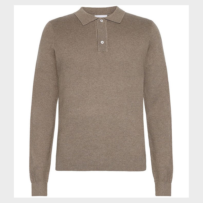 Grunt Bluse - Polo Strik - GrHam - Nature Melange