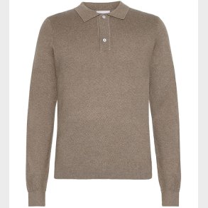 Grunt Bluse - Polo Strik - GrHam - Nature Melange