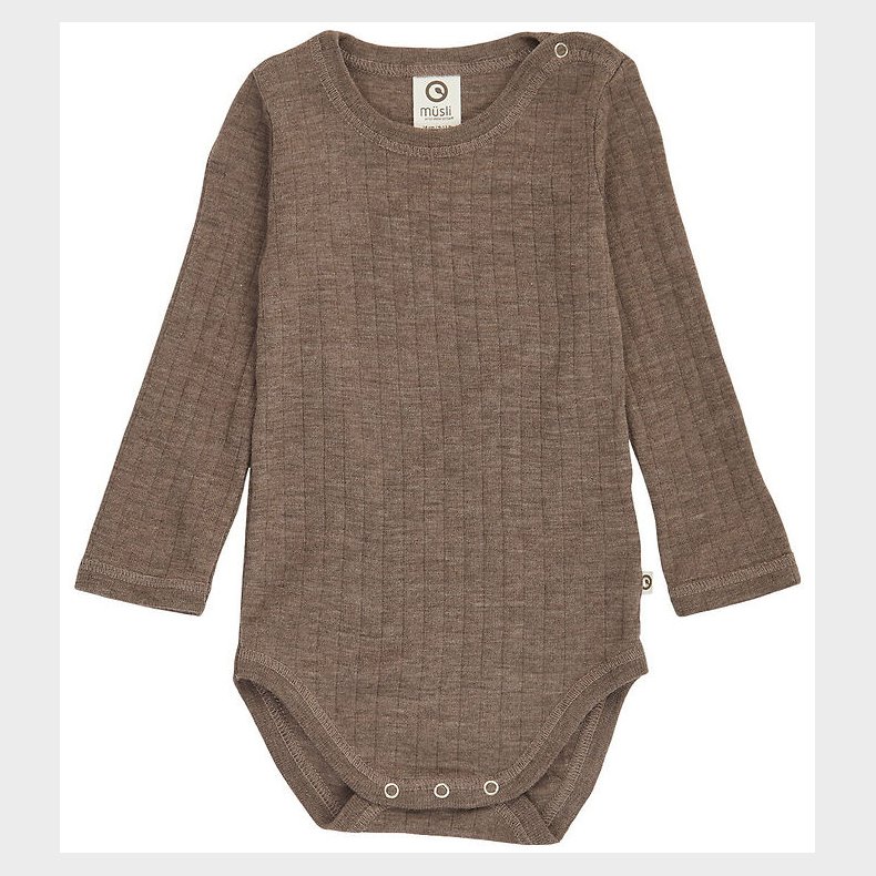 Msli Body l/ - Woolly - Uld - Walnut Melange