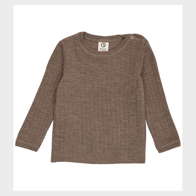Msli Bluse - Woolly - Uld - Walnut Melange