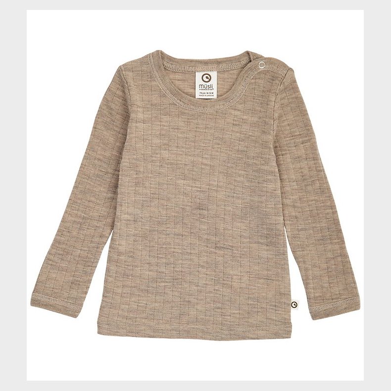 Msli Bluse - Rib - Woolly - Uld - Balsam Melange