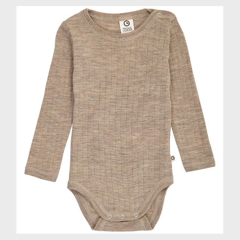 Msli Body l/ - Rib - Woolly - Uld - Balsam Melange