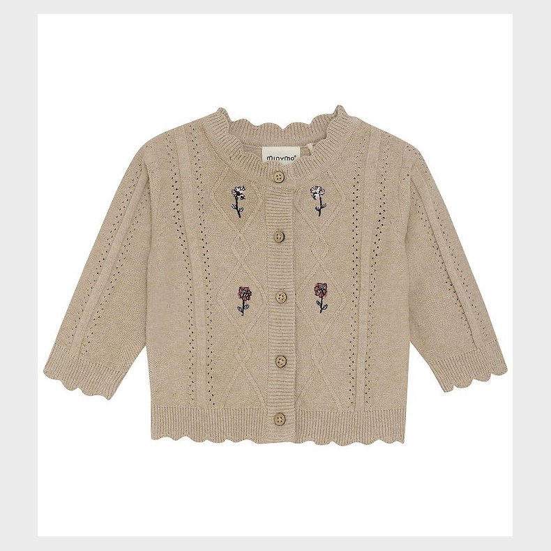 Minymo Cardigan Knit - Beige Melange