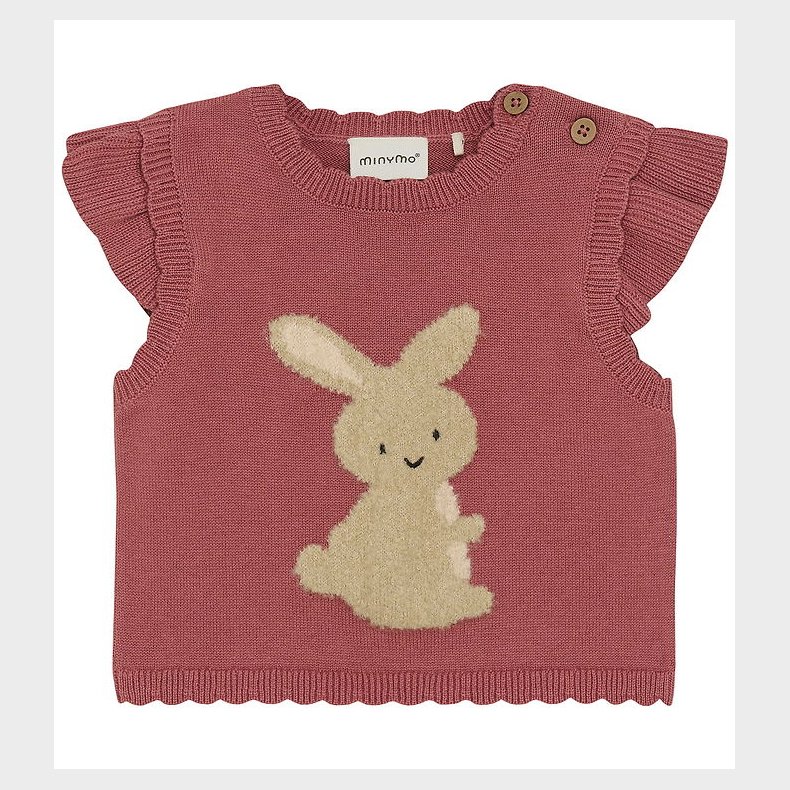 Minymo Vest Knit - Withered Rose