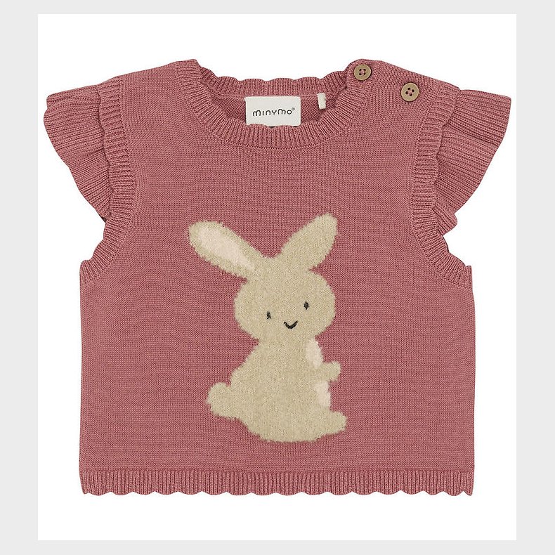Minymo Vest Knit - Withered Rose