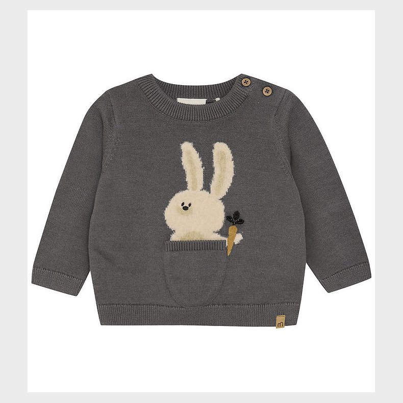 Minymo Bluse Knit - Dark Gull Grey