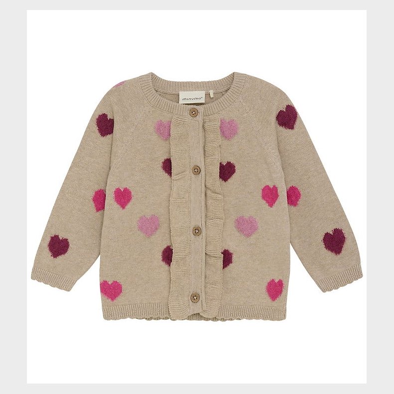 Minymo Cardigan Knit - Beige Melange