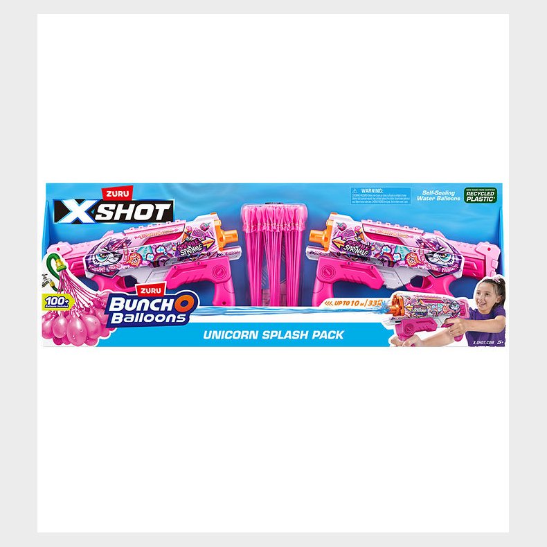 Bunch O Balloons Vandgevrer m. Vandballoner - 2-pak - Unicorn S