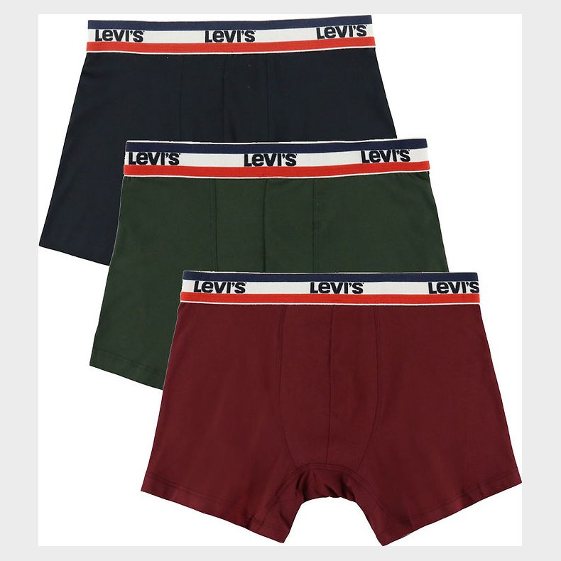 Levis Boxershorts - 3-pak - Rd/Sort/Grn