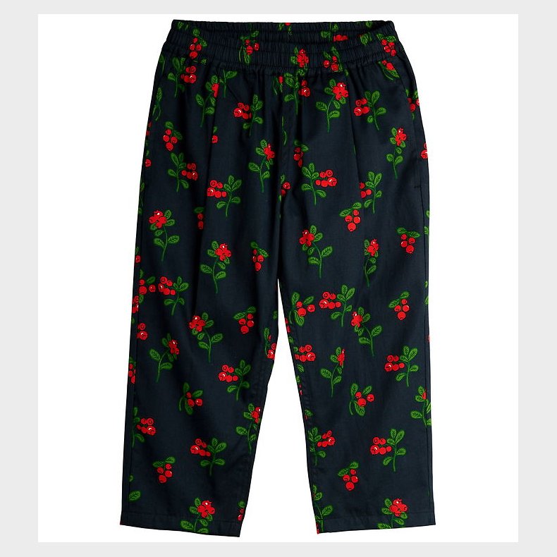 Mini Rodini Bukser - Sort m. Tyttebr