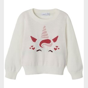 Name It Bluse - Strik - NmfKiras - Cloud Dancer