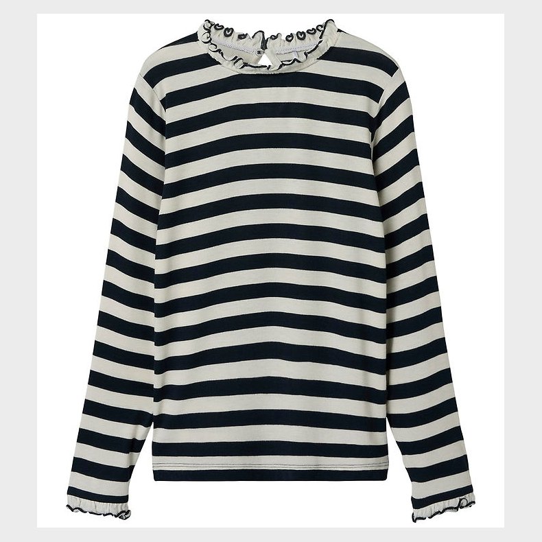 Name It Bluse - NkfPrakula - Dark Sapphire/Bright White