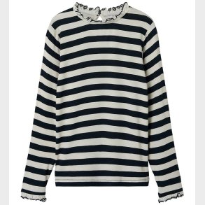 Name It Bluse - NkfPrakula - Dark Sapphire/Bright White