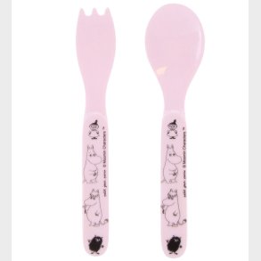 Petit Jour Paris Bestik - Ske/Gaffel - Moomin - Pink