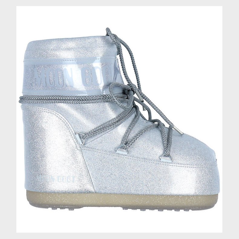 Moon Boot Vinterstvler - Icon Low Glitter - Silver