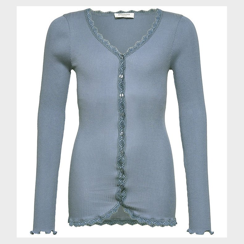 Rosemunde Cardigan - Rib - Balta - Infinity m. Blonder