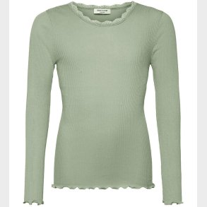 Rosemunde Bluse - Rib - Balta - Abbey Stone m. Blonder