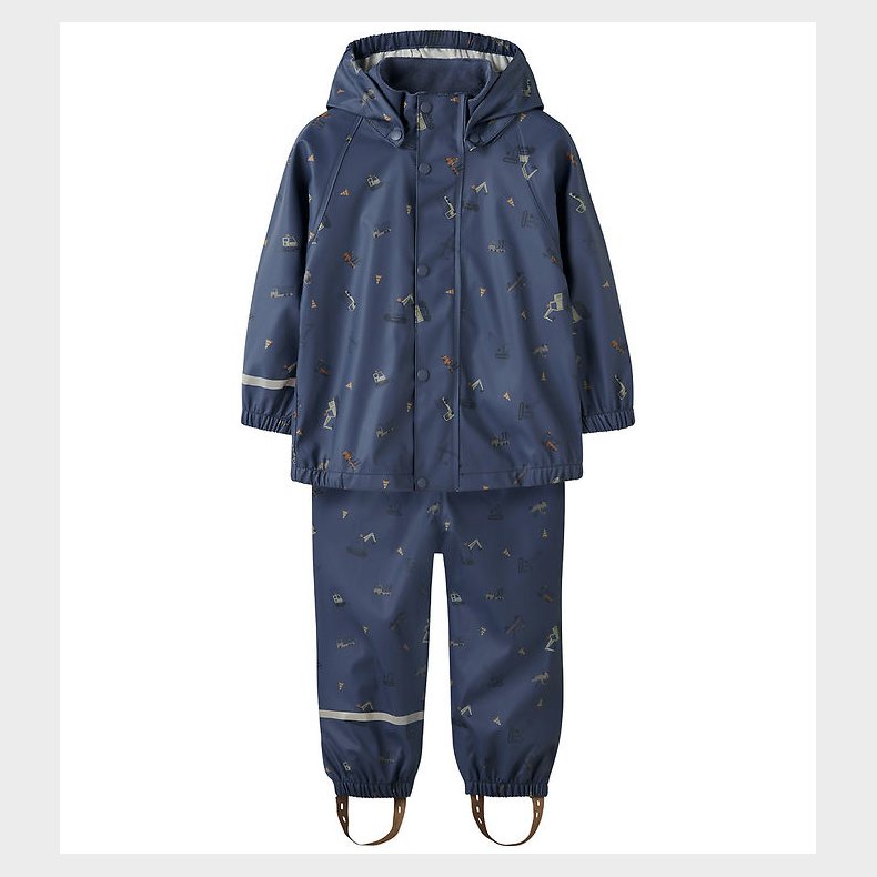 Name It Regntj m. Fleece - NmmDry10 - Vintage Indigo