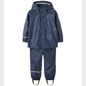 Name It Regntj m. Fleece - NmmDry10 - Vintage Indigo