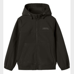 Name It Softshelljakke m. Fleece - NkmAlfa08 - Cool Block - Sort