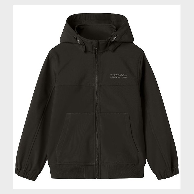 Name It Softshelljakke m. Fleece - NkmAlfa08 - Cool Block - Sort