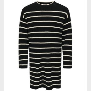 Kids Only Kjole - Strik - Rib - KogIbi - Black/Whitecap Grey